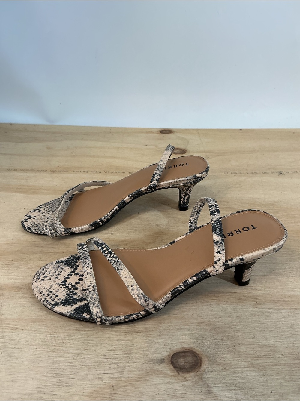Torrid Wide Snake Print Kitten Heel Sandals Size 8.5